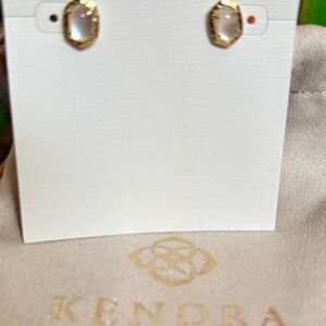 Kendra Scott Gold and White Earring studs